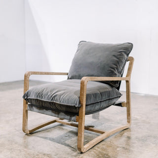 Atlas Chair, Gray Velvet