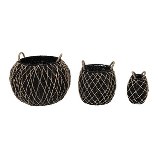 LG Black Seagrass Basket