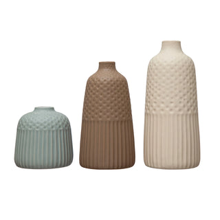 LG Cream Matte Stone Vase