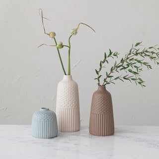 LG Cream Matte Stone Vase