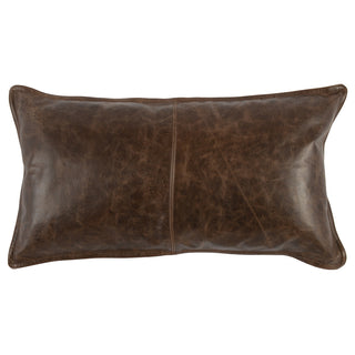 14x26 Leather Pillow, Cocoa