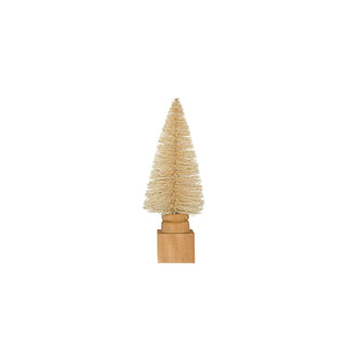 8" Cream Tree w/ Carved Base