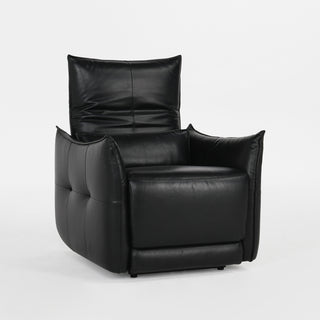 Aims Leather Recliner, Black
