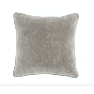 18x18 Velvet Pillow, Silver