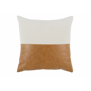 Cany Pillow, Ivory/Chestnut