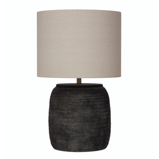 Textured Table Lamp, Black