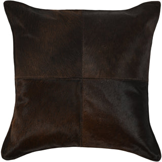 Hide 20x20 Pillow, Dark Brown